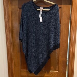 Chico's Blue Knit Shrug Poncho